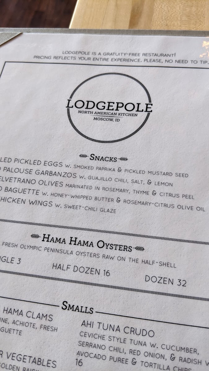Menu - Lodgepole photo 4